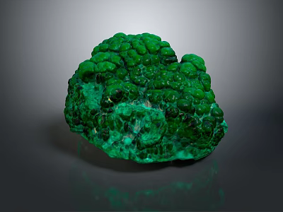 Green Natural Stone With Shiny Textured Surface Ideal For Decorative Design Projects 3d model