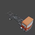 Orange Utility Truck With Cab And Chassis For Functional Transport Solutions 3d model