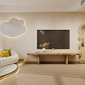 Modern Cozy Hotel Guest Room Interior With Comfortable Bed Round Lamp Desk Sofa Wooden Flooring
