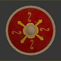 Medieval Shield Ancient Shield Defensive Weapon Ancient Shield Iron Shield Protective Shield Wooden Shield 3d model