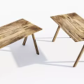 Modern Wooden Desks Featuring Minimalist Design Slender Legs And Natural Wood Grain Surface
