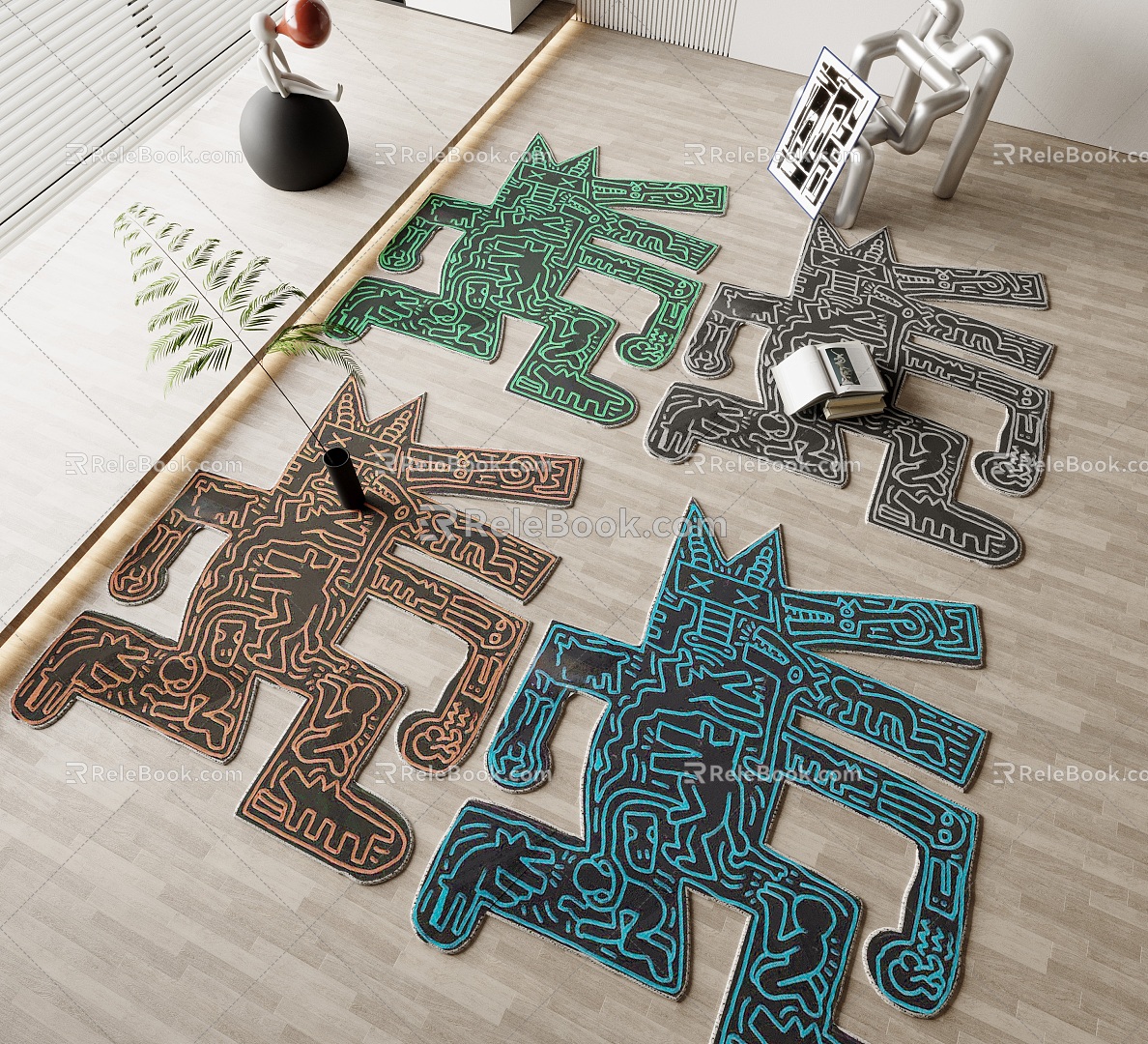 Children's Carpet Shaped Carpet Animal Carpet Creative Carpet 3d model