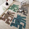 Children's Carpet Shaped Carpet Animal Carpet Creative Carpet 3d model