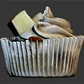 Delicious Cupcake With White Paper Liner Creamy Frosting Fresh Apple Slice And Cinnamon Sprinkles