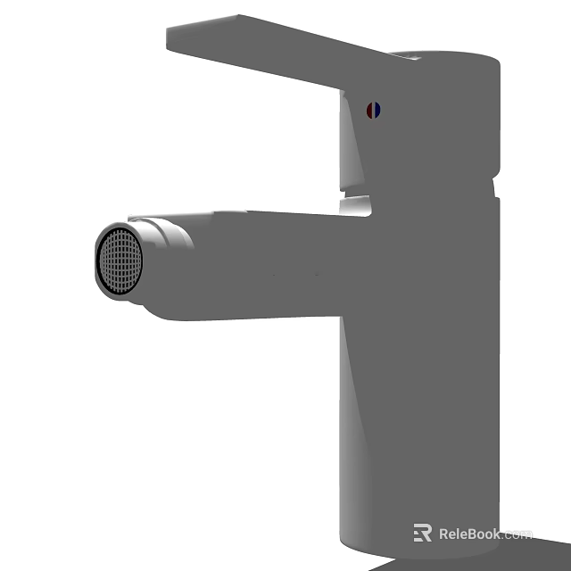 Sleek Modern Bathroom Faucet With Minimalist Design And Single Handle Structure 3d model