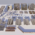 Classical Architectural Models Displayed On White Platforms With Detailed Columns And Intricate Designs