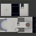 White And Blue Laboratory Testing Equipment With Digital Display Control Panel And Connecting Tube