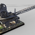 Industrial LOFT crane wharf road crane 3d model