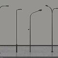 Modern Outdoor Street Lights With Different Curved Pole Designs And Styles