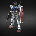 Gundam Mechanical Robot Model In Standing Pose With Shield And Weapon 3d model
