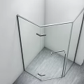 Modern Bathroom Corner Glass Shower Enclosure With Chrome Handles And Clear Panels