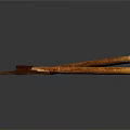 Two Vintage Rusted Axes With Wooden Handles Crossed On Dark Surface