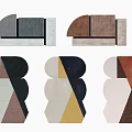 Stylish Shaped Rugs With Geometric Patterns And Multicolor Designs For Modern Home Interiors