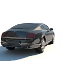 Black Bentley Sports Car With Sleek Design Front Grille And Silver Wheels