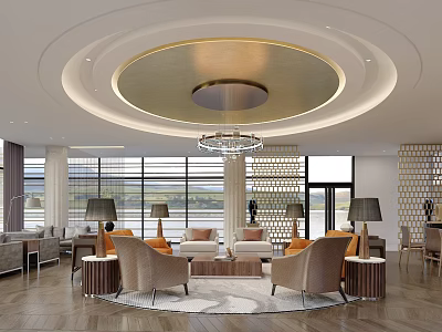 Modern Office Interior With Open Plan Layout Ergonomic Furniture And Natural Lighting 3d model