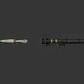 Modern Military Weapons Featuring Red White Missile And Green Rocket Launcher
