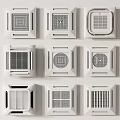 Home Interior Ceiling Air Conditioner Vents With Various Modern Square And Round Designs