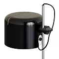 Modern Sleek Floor Lamp With Black Shade And Metal Stand Design
