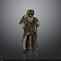Full Body Adventurer Character With Headscarf Goggles Green Vest Brown Pants And Rifle