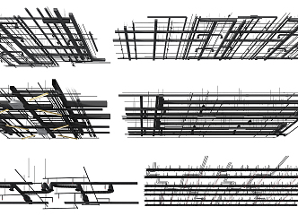 Industrial LOFT Piping Pipe Ceiling 3d model