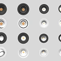 Modern Downlights and Spotlights in Black and Silver Different Styles for Home Lighting