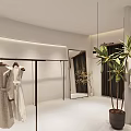 Modern Clothing Store Interior With Display Racks Mannequins And White Decor