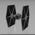 Star Wars TIE Fighter Spacecraft Detailed Model With Twin Ion Engine And Angular Wings