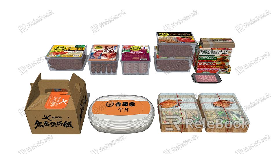 Modern Food Set Meal model