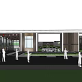 Modern Community Gate Building Community Gate 3d model