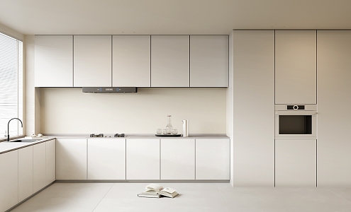 Modern Cabinet White Minimalist Cabinet 3d model