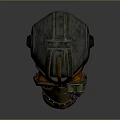 Mechanical Helmet Equipment With Steampunk Design Featuring Circular Devices Gears And Pipes