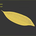 Traditional Handmade Leaf Shaped Wooden Watercraft with Green Red Edges and Smooth Hull Surface
