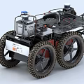 Intelligent Machine With Large Rugged Wheels Metallic Frame And Storage Tank For Outdoor Tasks
