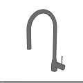 Modern Stainless Steel Kitchen Faucet With Sleek Curved Spout And Single Handle Design