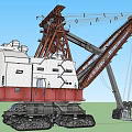 Large Industrial Crawler Crane With Red White Structure Heavy Duty Boom And Tracked Undercarriage