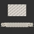 Decorative Wall Design With Intricate Weave Pattern And Ornate Relief Details