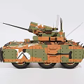 Armored Military Utility Vehicle With Turret Antenna Camouflage Paint And Protective Grilles