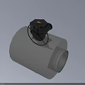 Industrial Equipment Design With Metal Pipe And Black Mechanical Component