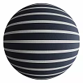 Navy And White Striped Sphere With Horizontal Lines And Textured Surface 3d model