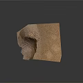 Ancient Broken Stone Tablet With Textured Surface And Layered Structure On Dark Background