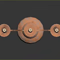 Copper Candelabra With Three Candle Holders Ornate Base And Curved Arms