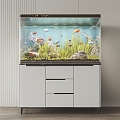 modern fish tank aquarium 3d model