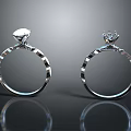 Modern Silver Diamond Rings With Shiny Band And Elegant Design For Daily Accessories