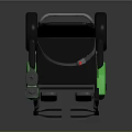 Electric Wheelchair as Daily Electrical Appliance with Black Green Frame Control Lever and Stable Wheels