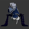Ornate Blue Purple Beetle With Decorative Armor Like Body And Purple Legs