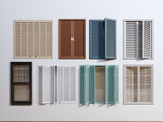 French blinds 3d model