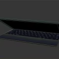 Modern Laptop Design With Open Screen And Illuminated Keyboard