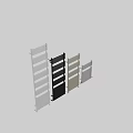 Stylish Bathroom Accessories Including White And Black Towel Rails In Various Designs