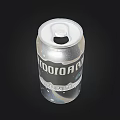 Clear Transparent Coca Cola Soda Can With Bubbles On Black Background