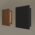 Modern Wall Lamps with Wooden and Black Design Mounted on Wall with Warm Light